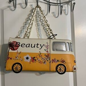 Yellow and White Floral Van Bag